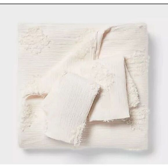 Threshold Cream TwinXL Diamond Tufted Bed Duvet Cover Set - Picture 1 of 7